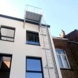 Ladder antwerpen with balcony on roof Antwerpen ladder with hanging roof balcony